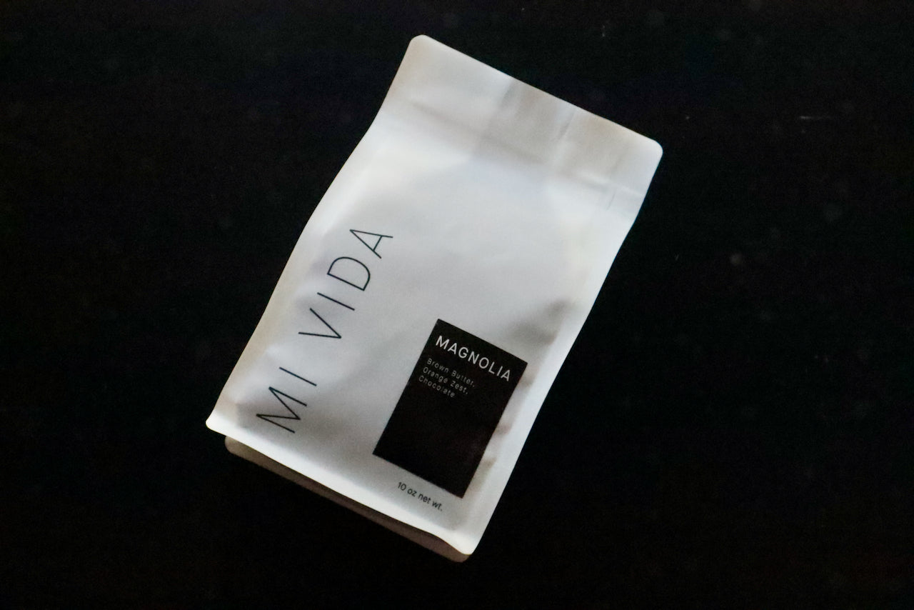 mi vida magnolia coffee blend black background